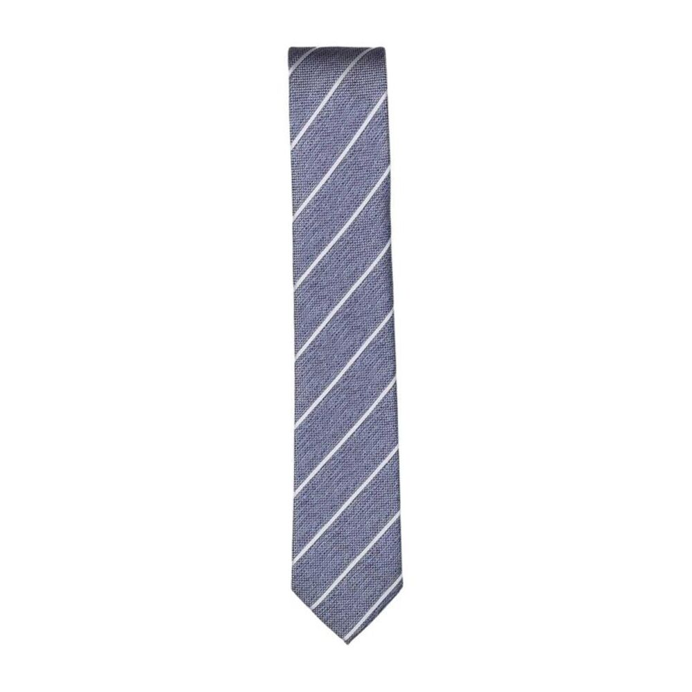 Twisted Tailor Contrast Striped Tie / Blue